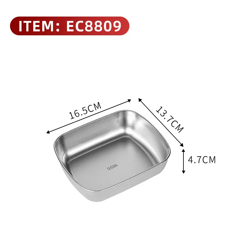 Hot selling in India custom design silver kitchen food dinner kids 3 compartment divided rectangular stainless plate suppliers