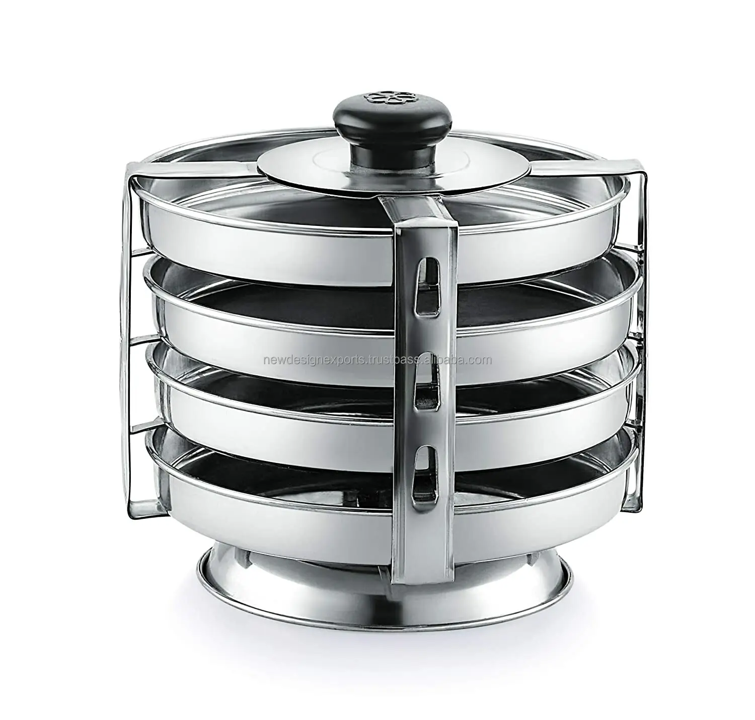 4 Plates Stainless Steel Dhokla Stand Thatte Idli Stand Can Be Used WIth Any Cooker Or Steamer