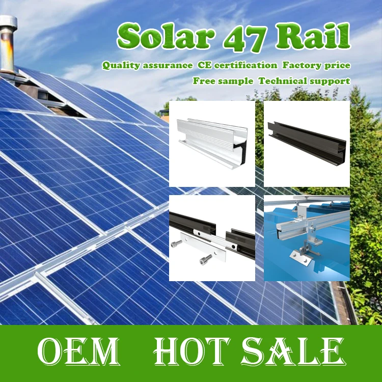 Factory Price Solar Panel Aluminum Racking Rail Less Module Solar Mounting Rail Commercial East West Solar Rails