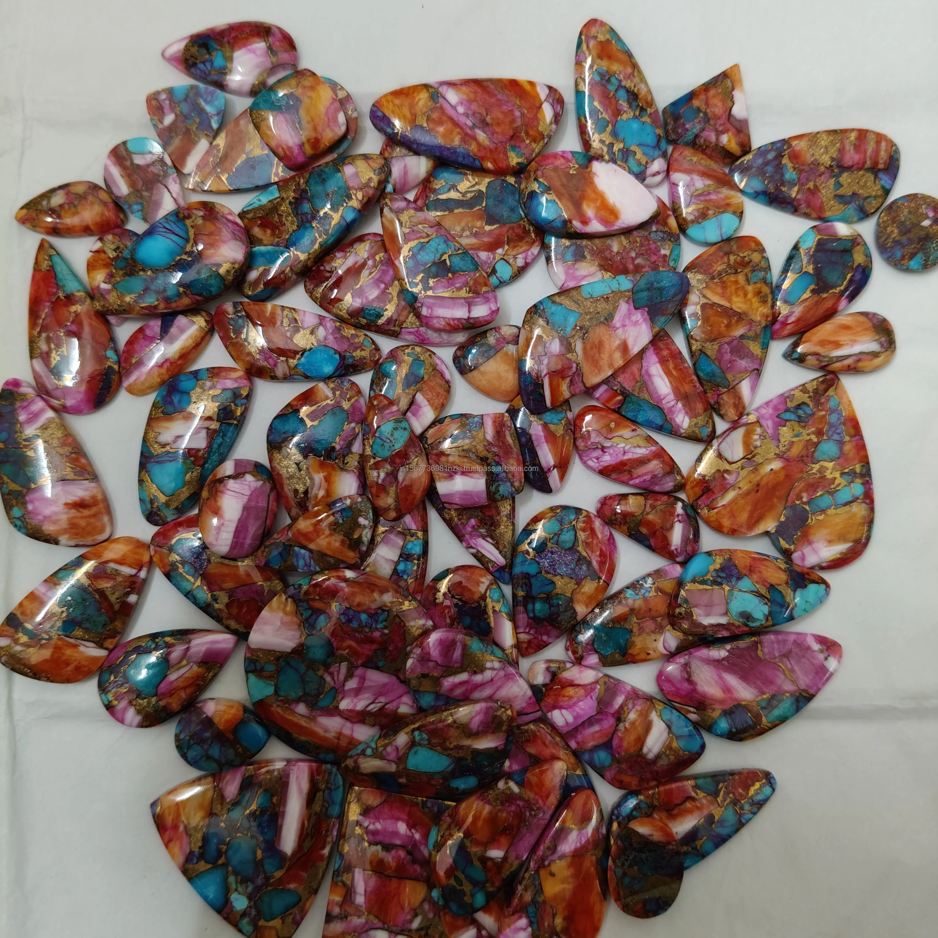Top Grade Quality 100% Natural Pink Spiny Oyster Turquoise Heart Shape Precious Jewelry Making Stone at Affordable Prices Bulk