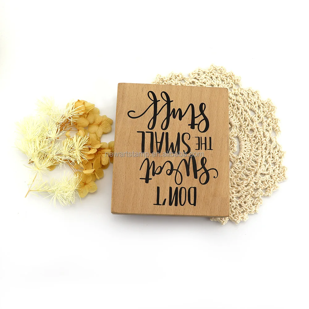 NewArts Wooden Rubber Stamp Elegant Detail Rubber, Seasonal Personal Customized OEM ODM Various Color, Scrapbooking Card Journal