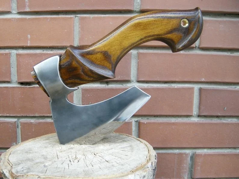 
Fist Axe Russian Axe Custom Handmade Steel Axe Wood Handle 
