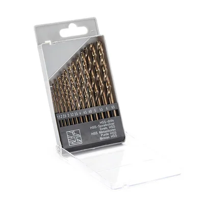 13Pcs HSS M35 Twist Drill Bit Set For Metal Stainless Steel Aluminium Drilling In Plastic Box