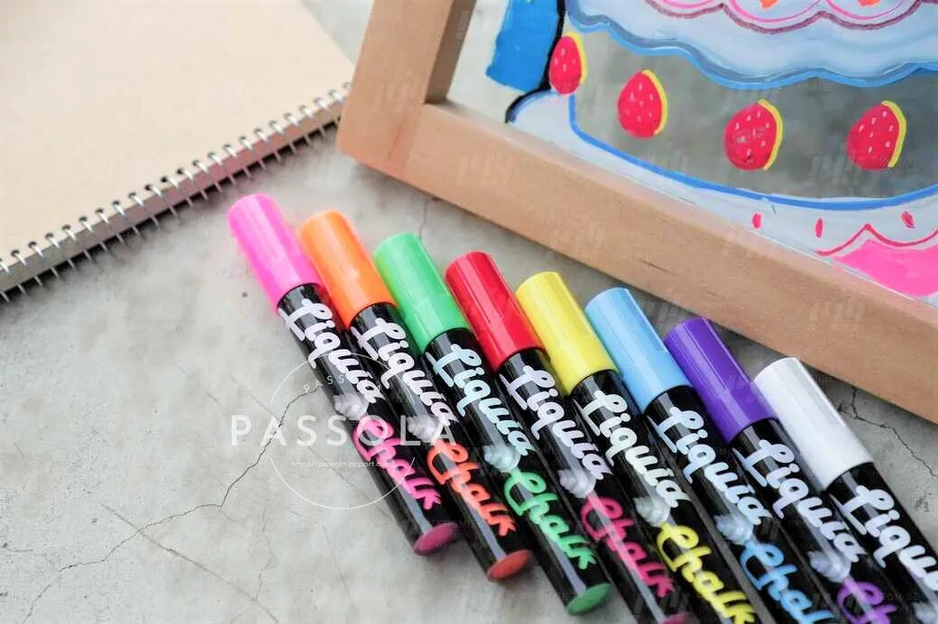 Window decoration Fine Bullet or Chisel Nib 4.5 mm Fluorescent Pen Erasable Liquid Chalk Marker 50 colors