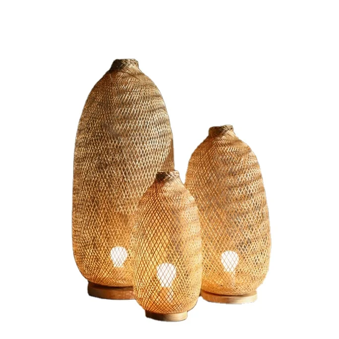 Гибкие плетеные бамбуковые напольные лампы/бамбуковые лампы/плетеные лампы домашний декор