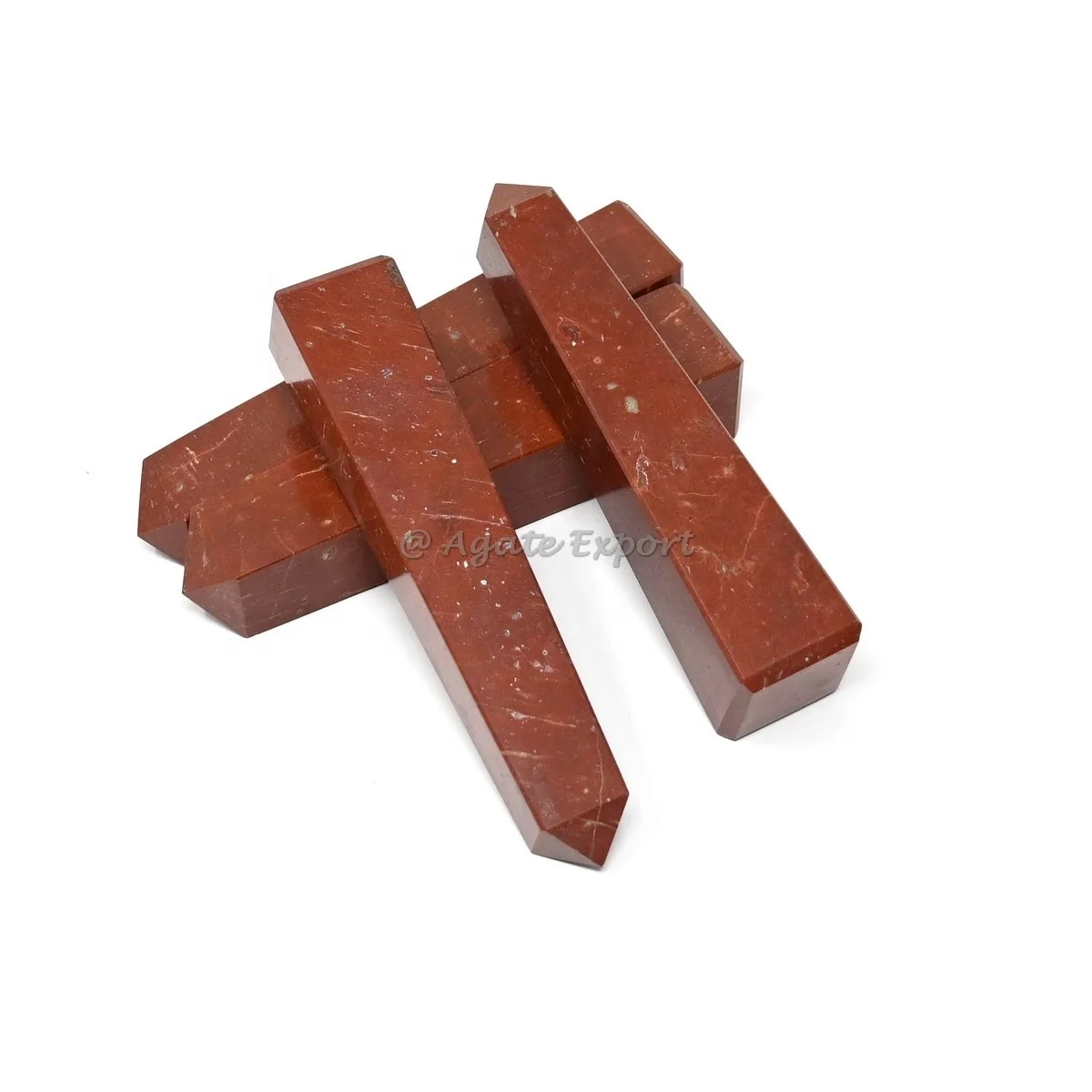 Wholesale Natural Crystal Polished Red Jasper Tower Healing Stone Red Jasper Point Red Jasper Wand For Sacrifice Crystal tower