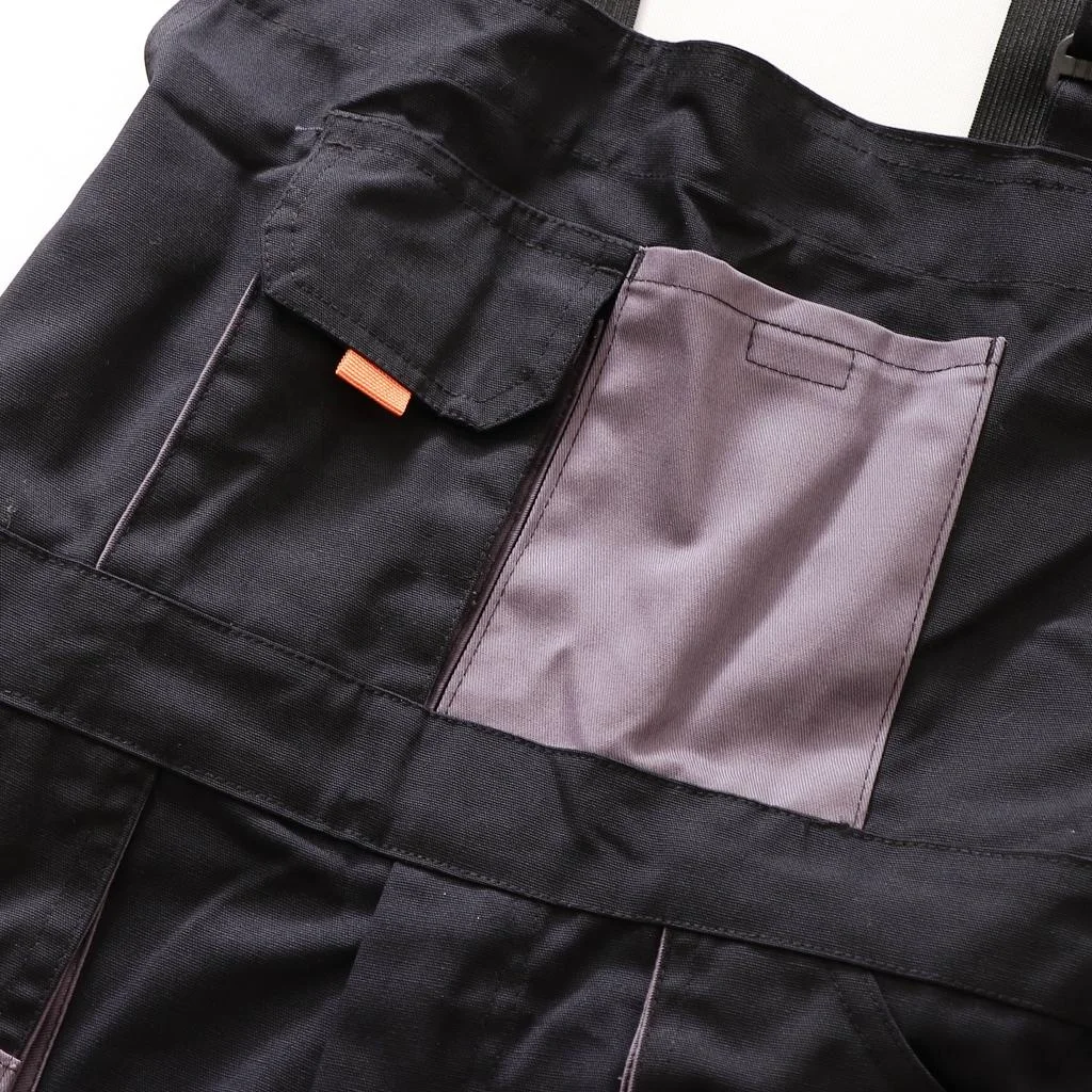 Bib pocket coverall unisex workwear uniform pant trouser construction clothing with custom design colour size branding labelling
