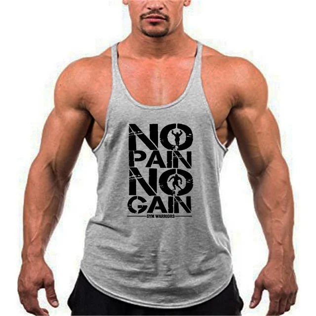 Gym Workout Sleeveless Shirt Stringer Tank Top Men BodyBuilding Clothing Fitness Mens Sportswear Vests Muscle Singlets Casual