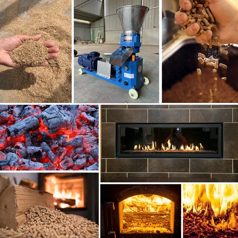 Wood Chipper Shredder Machine Blades Mill Pellet Making Machines Wood For Stove Home Use