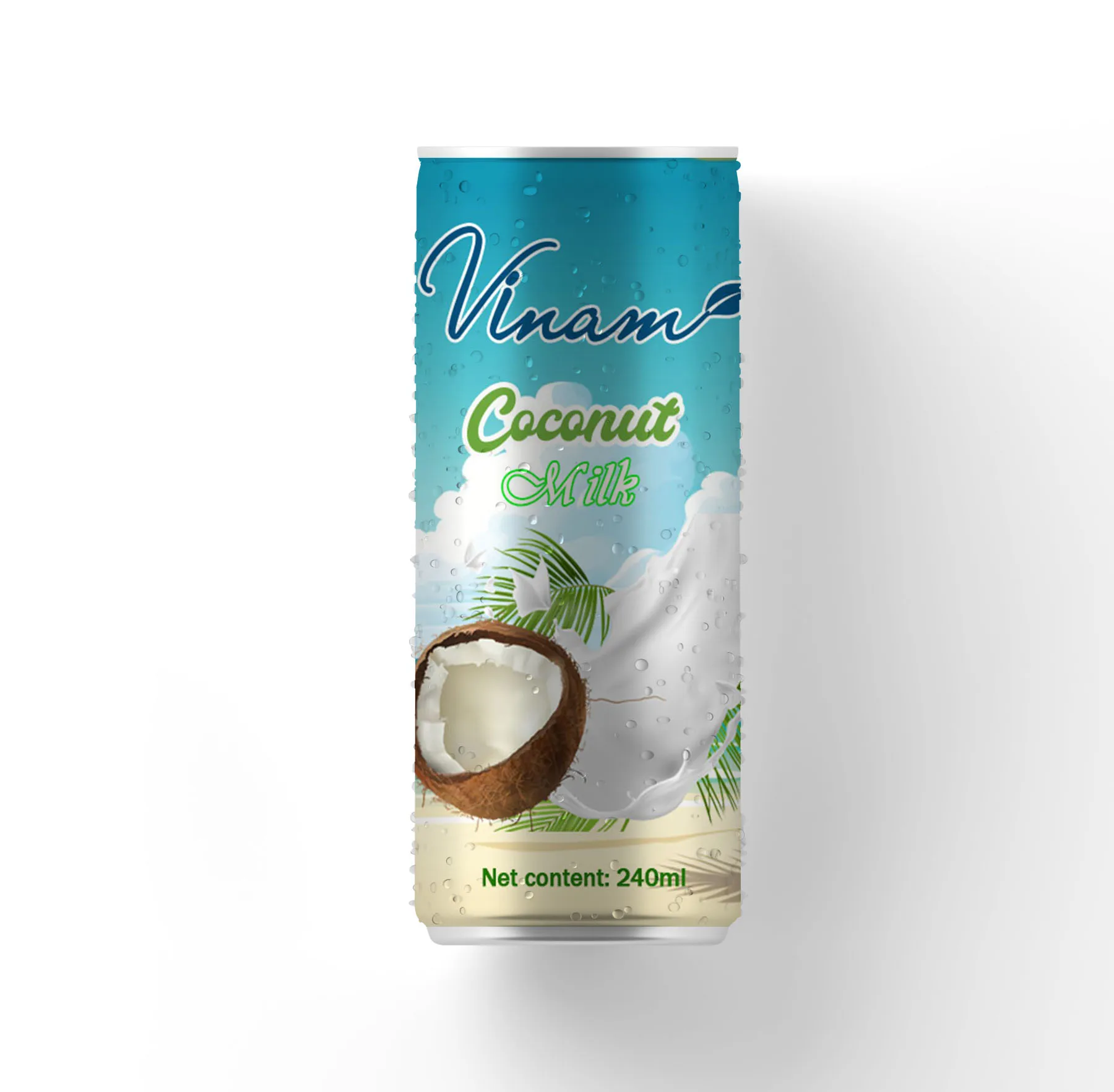 RTD Fresh Coconut Milk Vinam brand Vegan product Can 240ml High delicious quality for wholesale export