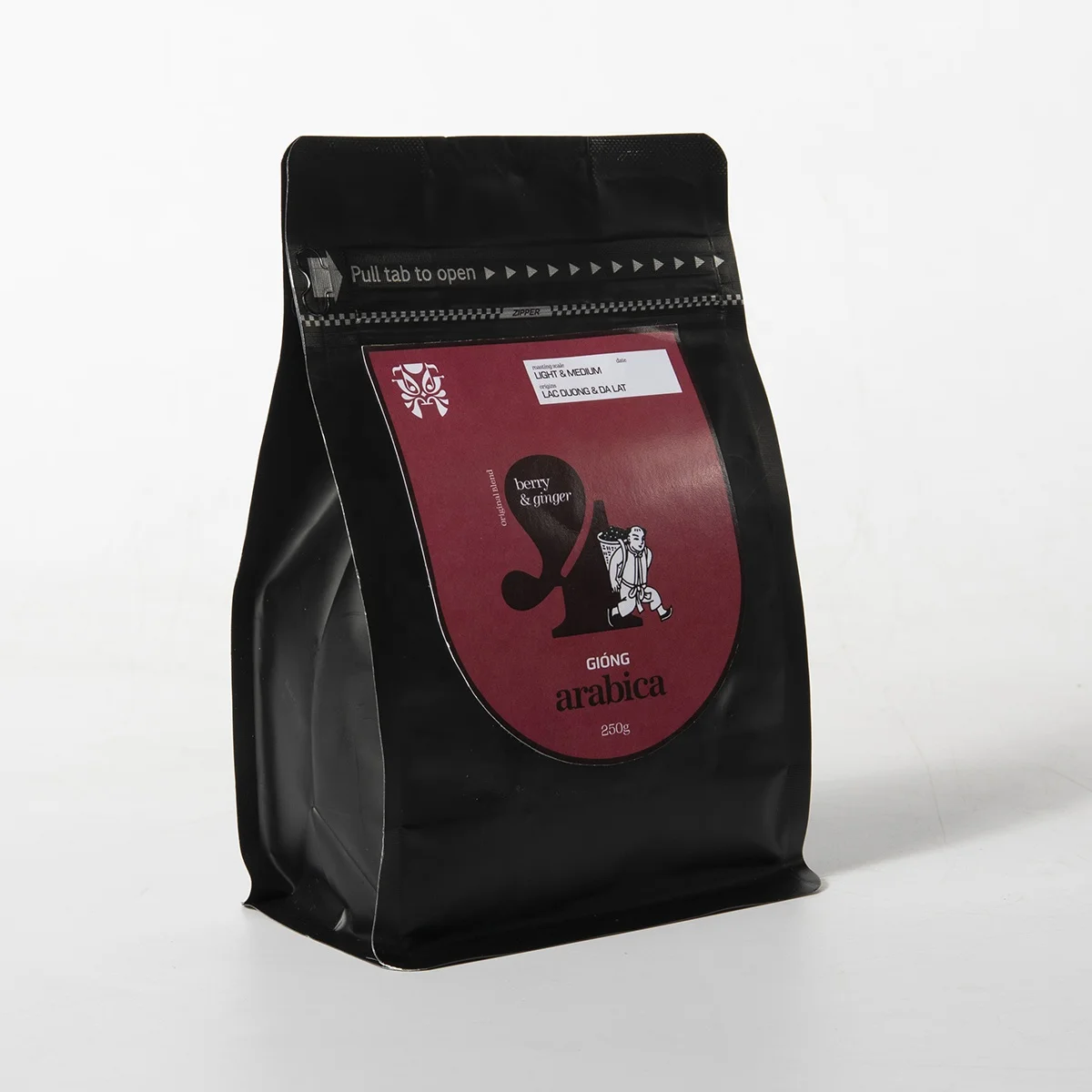 100% кофе Арабика отлично подходит для наполнения и погружения, смесь Giong 2, соединение кофе, легкое среднее обжарение целых бобов