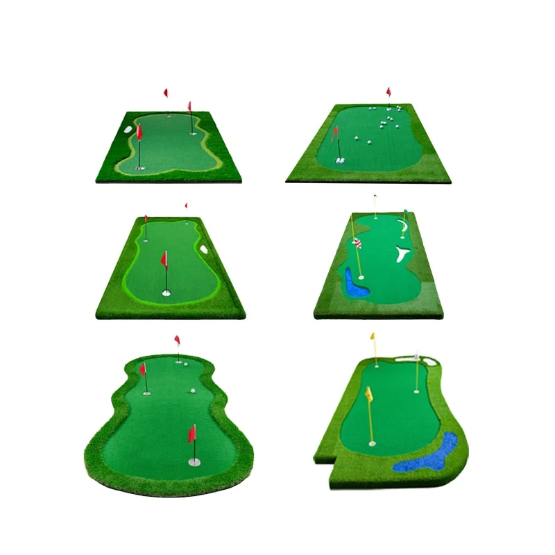 Factory OEM Portable Mini Golf Course Use Folding Green Mat Chipping Putting Custom Practice Golf Putting Green