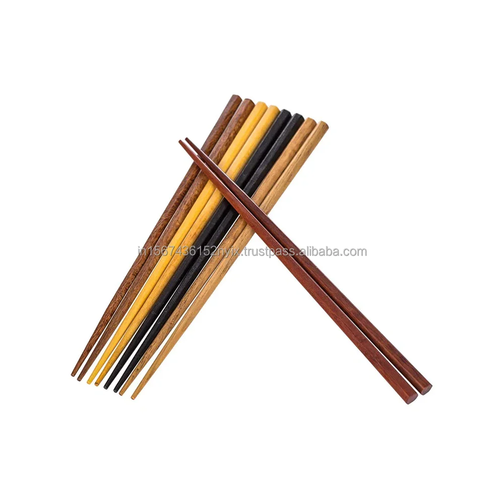 Natural Eco-Friendly Bamboo Chopstick Set Elegant Flatware with Traditional and Modern Carved Design Korean Style for Parties
