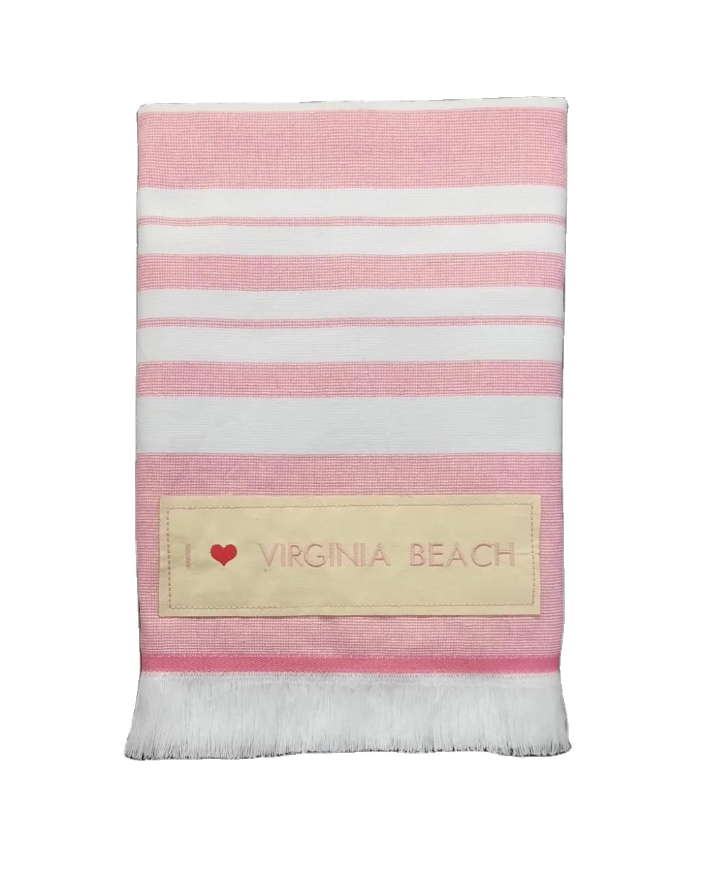 100% Cotton Pink White Turkish Beach Towels Fringes Plain Top Terry Back Soft Ring Spun Elegant Luxury Classic Heavy Weight