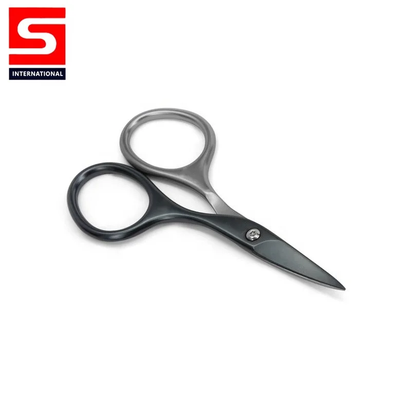 
Half Gold Plated Stainless Steel Straight Cuticle and Nail Scissors With Custom logo for Nail Beauty Care Make Tool Scissors 
