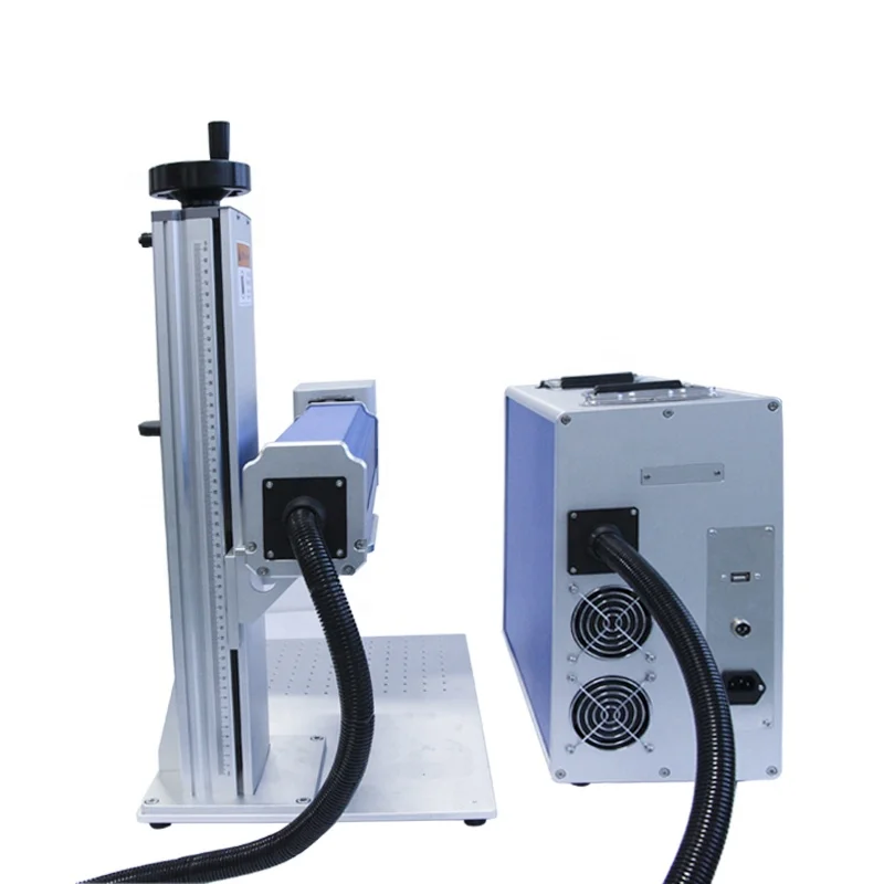 Sunlite Deep engraving with rotary Max Raycus JPT 20watt 30w 50w fiber laser marking machine