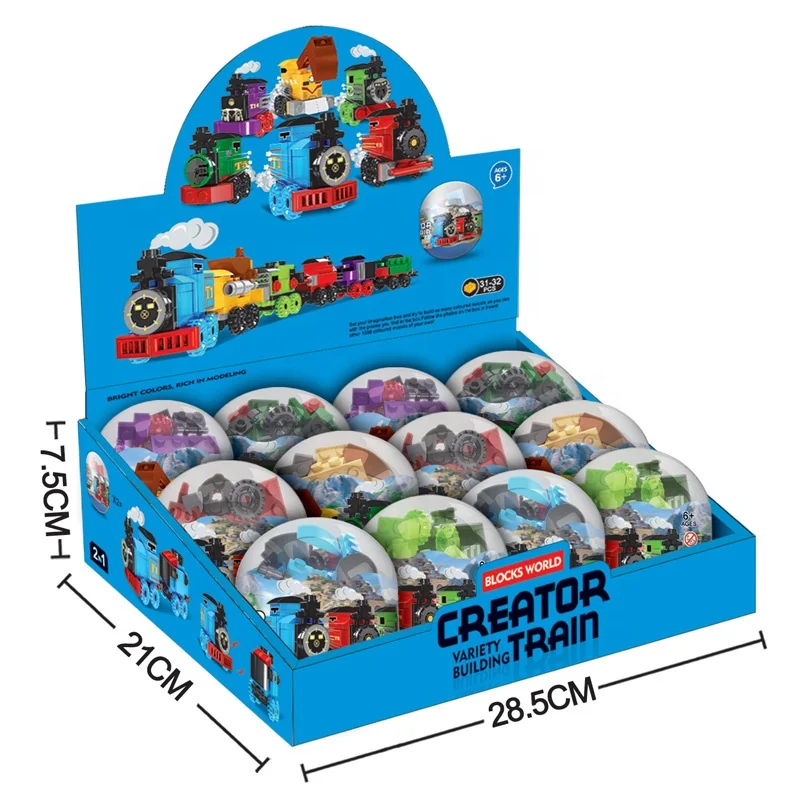 Kids Educational Play Set Mini Train Brick Toy Building Block Toys