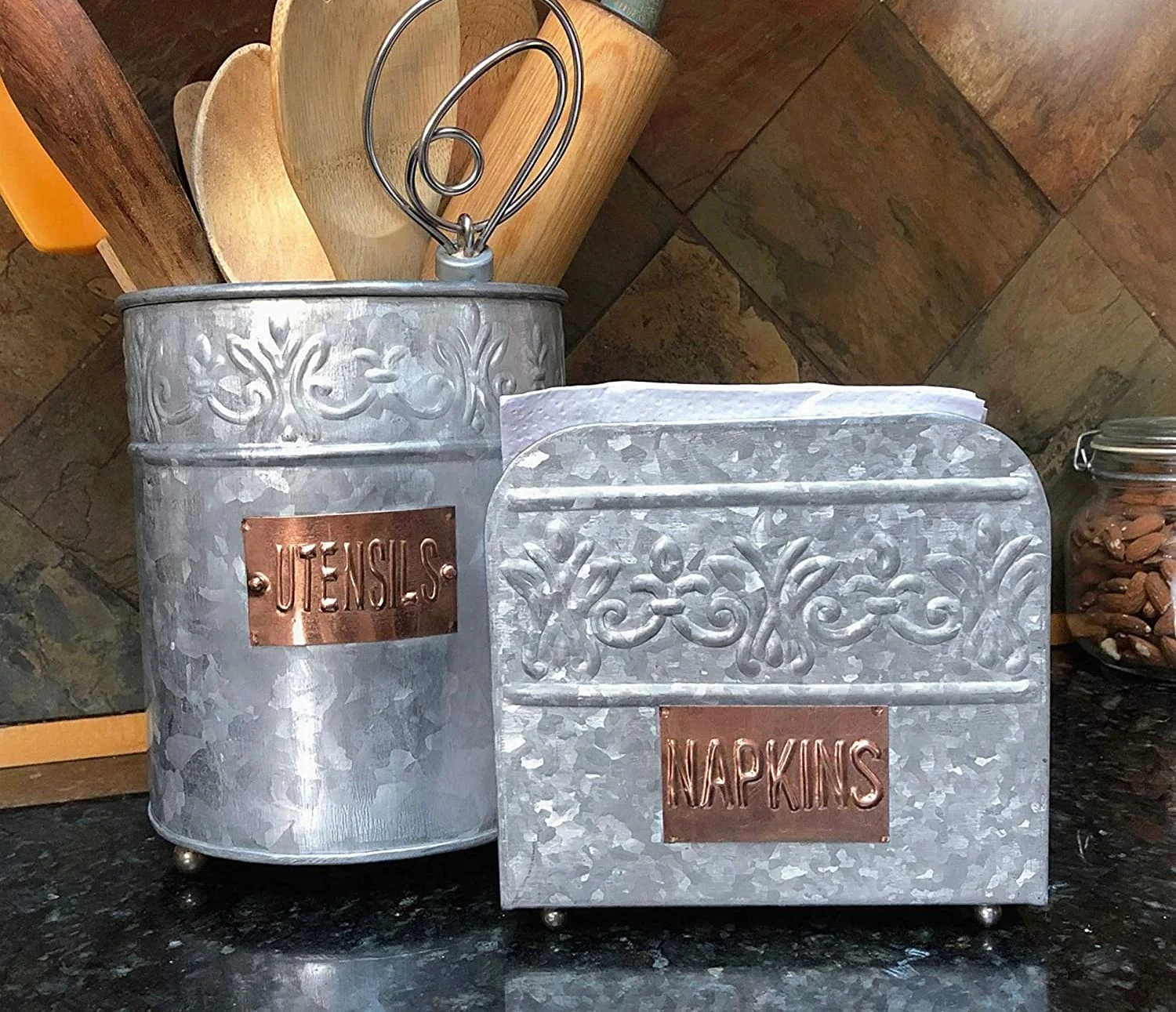 Galvanized Iron Napkin Holder