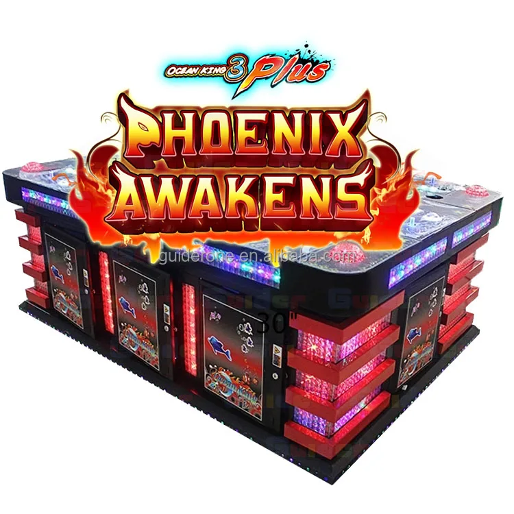Wholesale Good Percentage Indoor Amusement 8 Playera 55inch LCD igs Fishing Game Board Phoenix Awaken