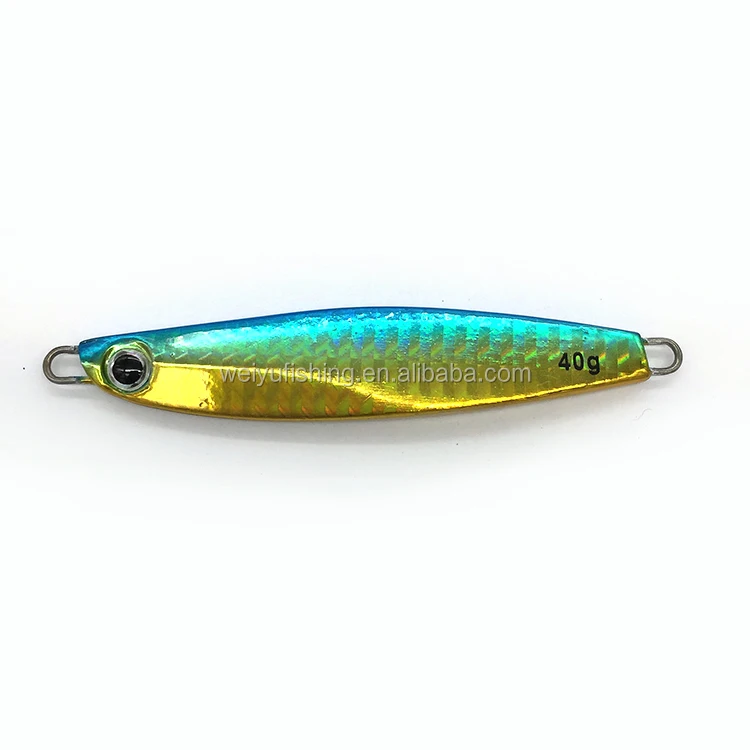 40g Slow Jigging Lures Isca Metal jig Luminous Iron Plate Sinking lead Fishing Lure