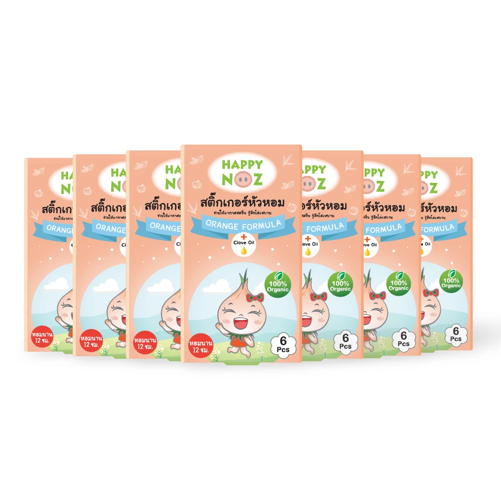 Наклейка для лука Happynoz, оранжевая формула, продукты из Таиланда, травяное масло в форме наклейки для зоны загрязнения и длительного срока службы