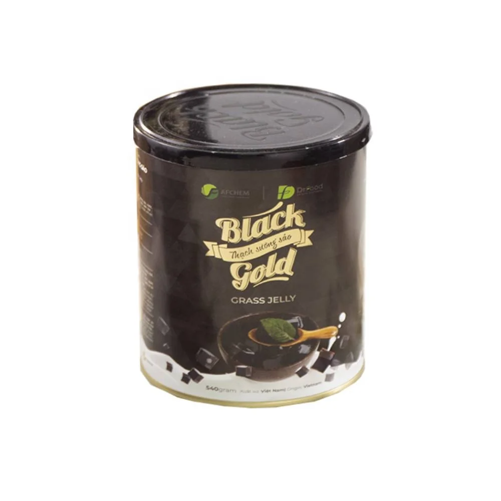 Best product in 2022 Black Gold Grass Jelly herbal packaging Smooth custom packing Taiwan dessert