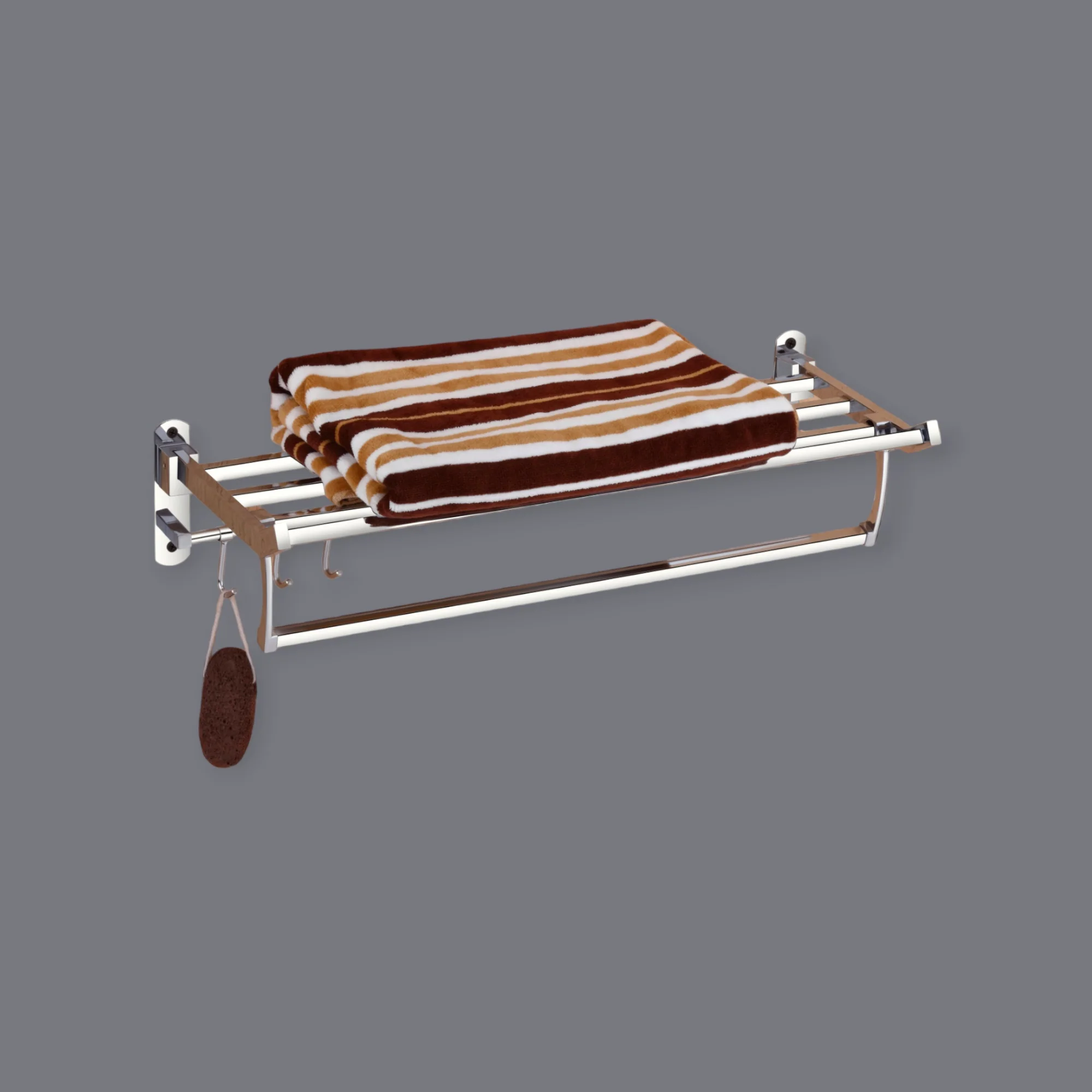 Premium Grade Stainless Steel and Aluminum Bathroom Accessories Modern Design Towel Rack Made in India for Hotels