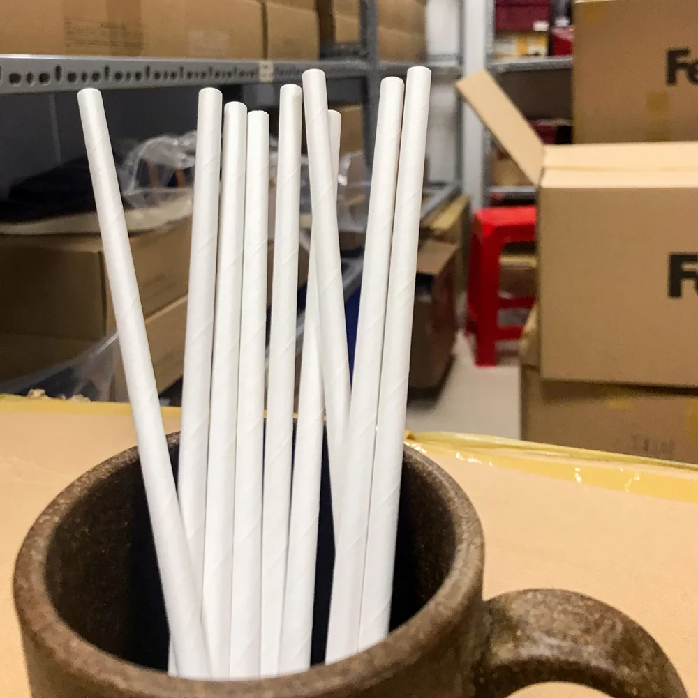 2023 Paper Straws Paper Straw Food Grade Paper Straws white Disposable Eco-friendly Biodegradable Coffee Bio Composite