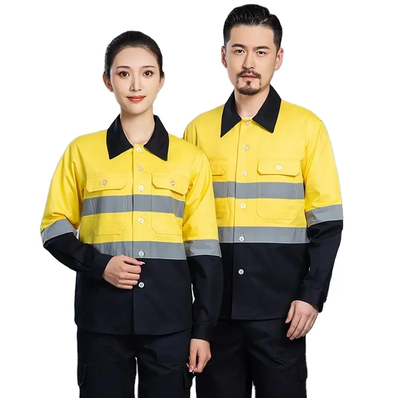 Workwear Uniform Set For Construction Customized Workers Safety Reflective Safety Workwear Clothing Workwear