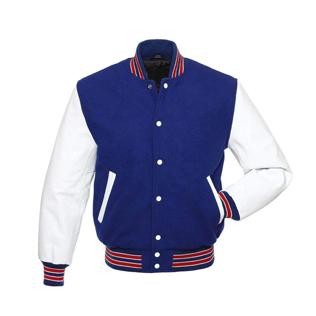 
Custom Wholesale Baseball style Varsity Jacket made of wool / College style Letter mans Varsity Jacket 