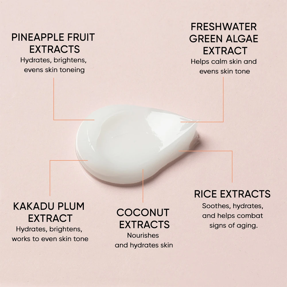 Organic Face Care Whitening Antioxidant Hydrates Improve Skin Barrier Rice Facial Water Cream Moisturizer For Women And Men