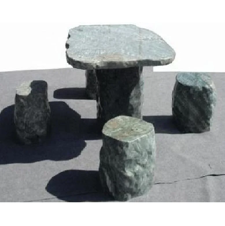 Vietnamese Factory Natural Marble Granite Carved Stone Table And Chair Out door Stone Furniture for garden