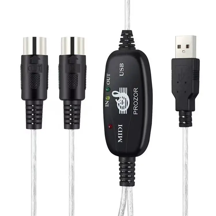 2m USB midi cable to usb 2 in 1 PC to Synthesizer for music studio keyboard controller piano Interface Wire Plug Audio equipment