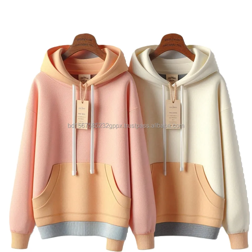 Custom-fit Cotton Knit Hoodies Sweatshirts Girls Made Bangladesh Anti-Shrink Featuring Custom Label Logo Branding Kids Children