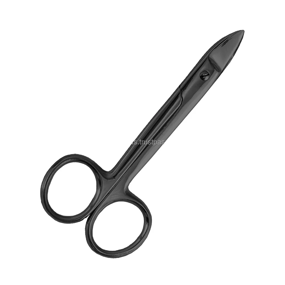 Black Toe-Nail Scissors Straight/Curved Stainless Steel Beauty Instruments OEM Custom High Quality Manicure Nail Shears