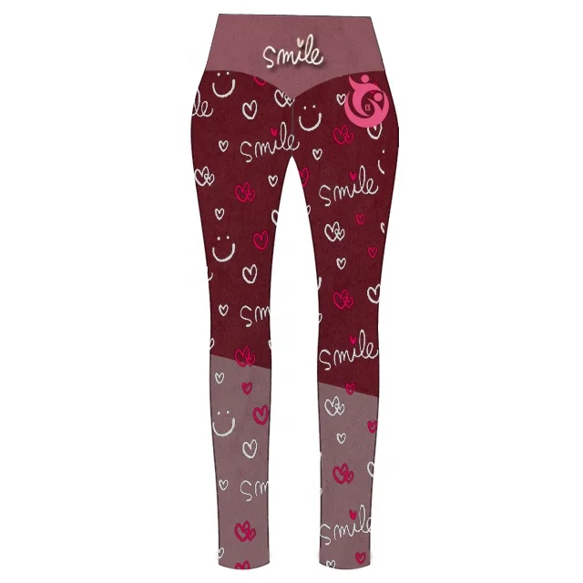 custom sublimation print leggings mama & daughter matching pair leggings yoga pants buttock trouser high waist gym leggings