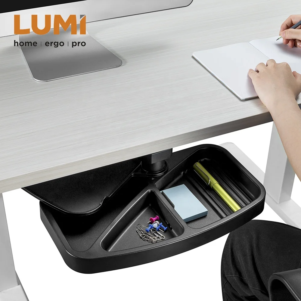 Under Desk Organizer Swivel Adjustable Drawer Storage Mouse Tray