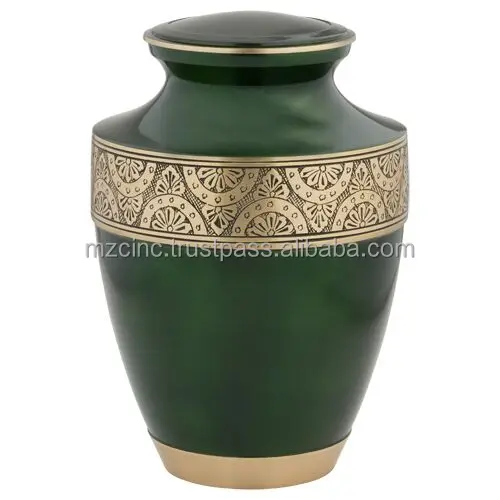 Классические урны с гравировкой латунные для кремации взрослых оптовая продажа высококачественные похоронные принадлежности из Индии