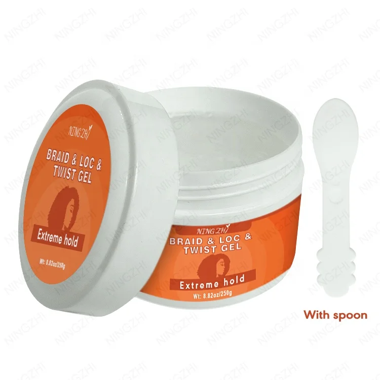 Create my own logo popular in USA xxl unisex extra hold curly hair braiding gel
