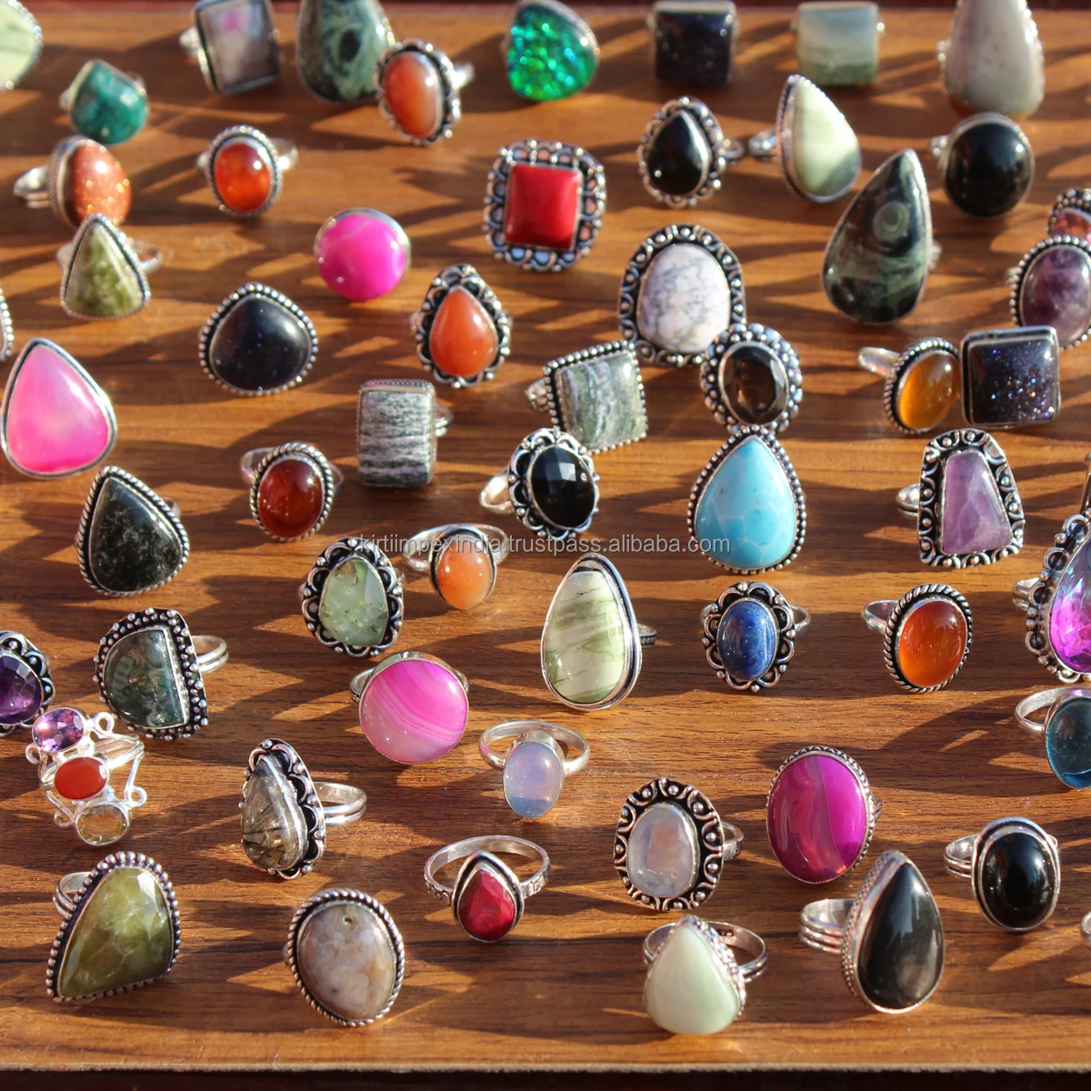 Gemstone Ring Women Ring Moonstone Ring For Women Wholesale Jewelry Assorted Us Size 5-11