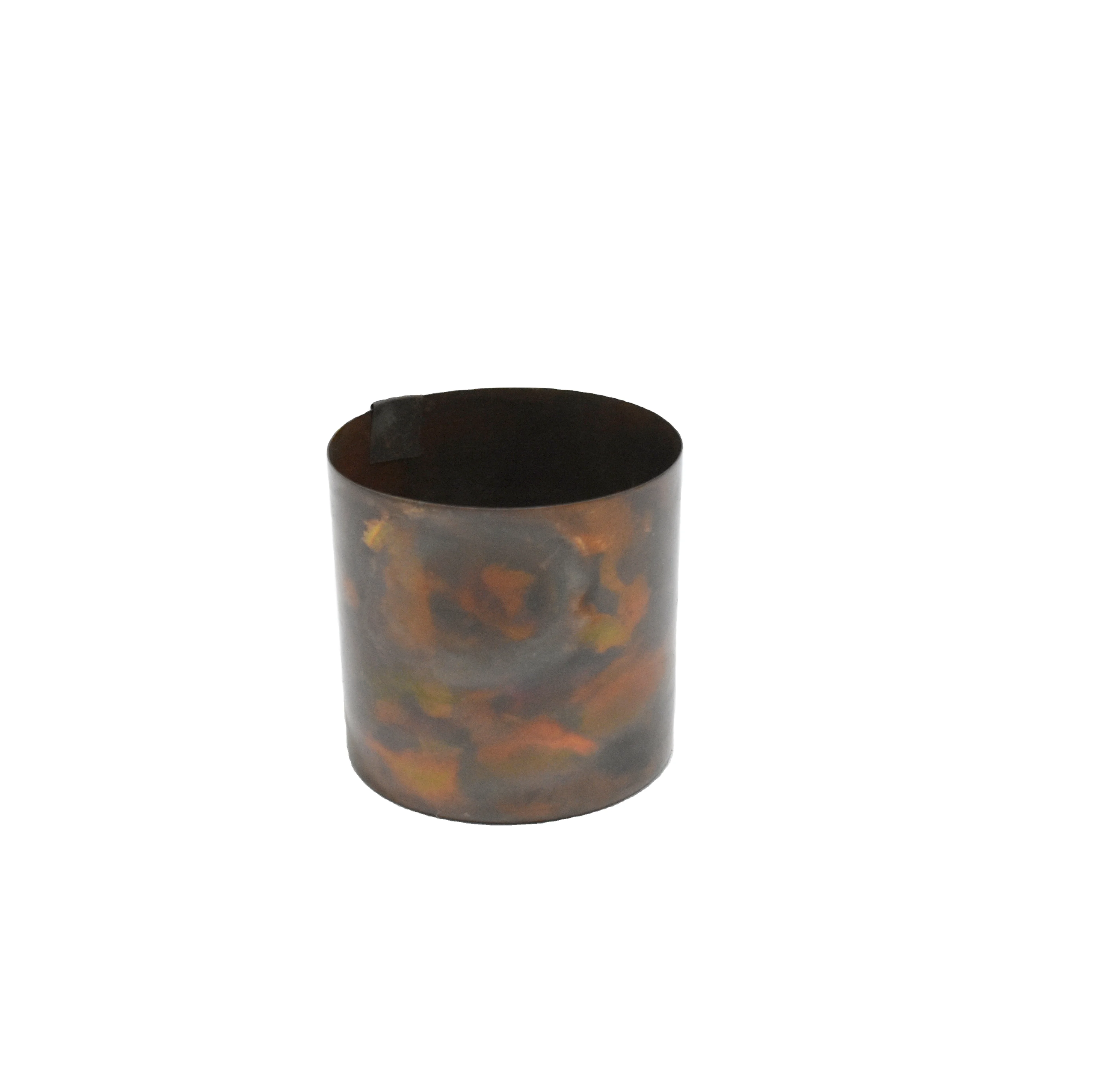 Vintage Design Rustic Burnout Iron Material Wholesale Candle Wax Empty Jar Antique Metal Custom Made Candle Jar