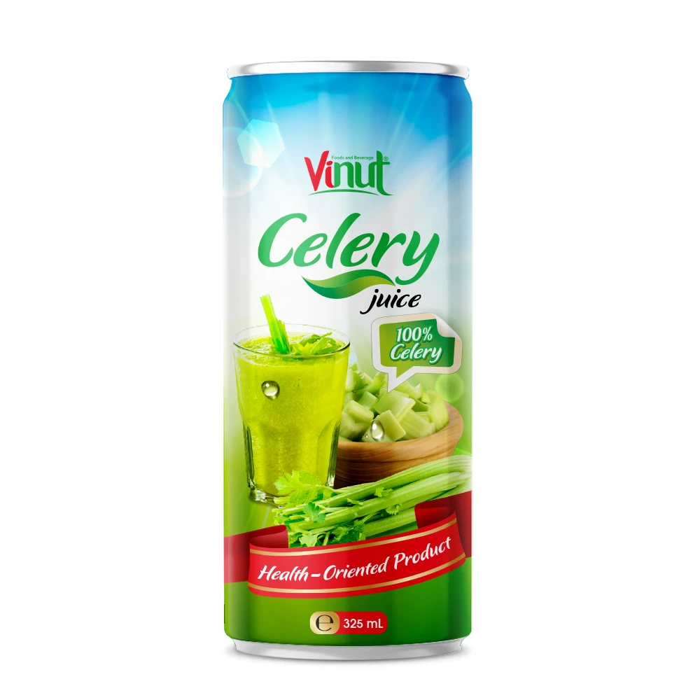Organic Factory Healthy Celery Juice 325ml Canned Health Drink Juice 24 Months Shelf Life Fruit Juice with OEM Service