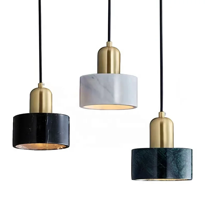 Kitchen ceiling luxury lighting fixture E27 fitting pendant hanging lights marble chandeliers  for hotel kitchen living room