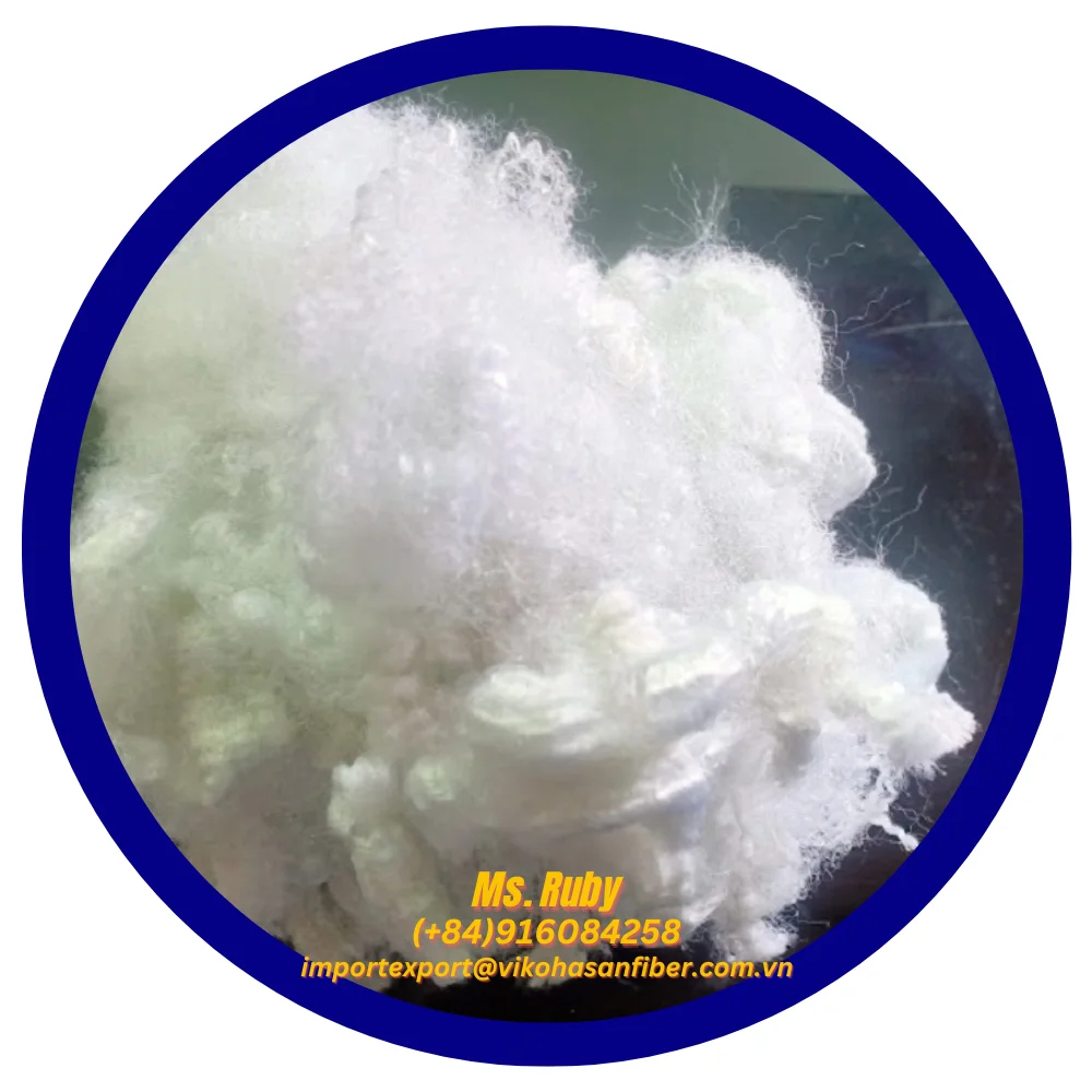 Recycled PET 6D GRS Fireproof Flame Retardant White Hollow Polyester Staple Fibers Virgin 3D Concrete Oeko-Tex Stuffing Pillows