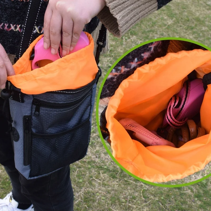 Multifunctional pet training bag adjustable waist bag for walking the dog sewing pet dog treat pouch