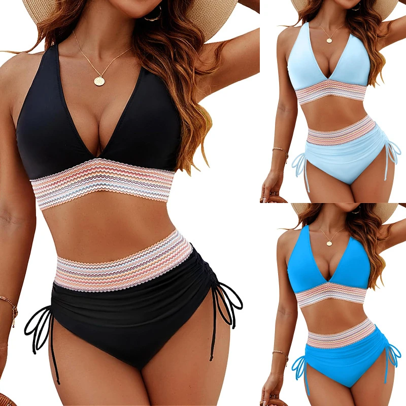 2024 New Beach Summer Swimwear Sexy Three Point Thong Swimsuit String Triangle Micro Mini Brazilian Bikini Set