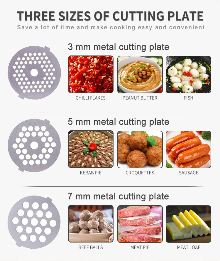 Factory Wholesale Stainless Steel Household Meat Grinder Machine Top Grade Sausage Stuffer Meat Grinders