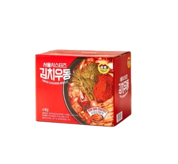 Seoul Sisters Kimchi udon (6 containers/8 bags) vegan slal innovation Spicy Kimchi Noodles pasta  Made in Korea