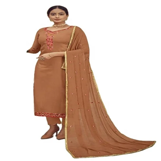 Эксклюзивный индийский костюм Salwar для женщин, традиционный сальвар камиз, оптовая продажа, Зимняя коллекция с вышивкой