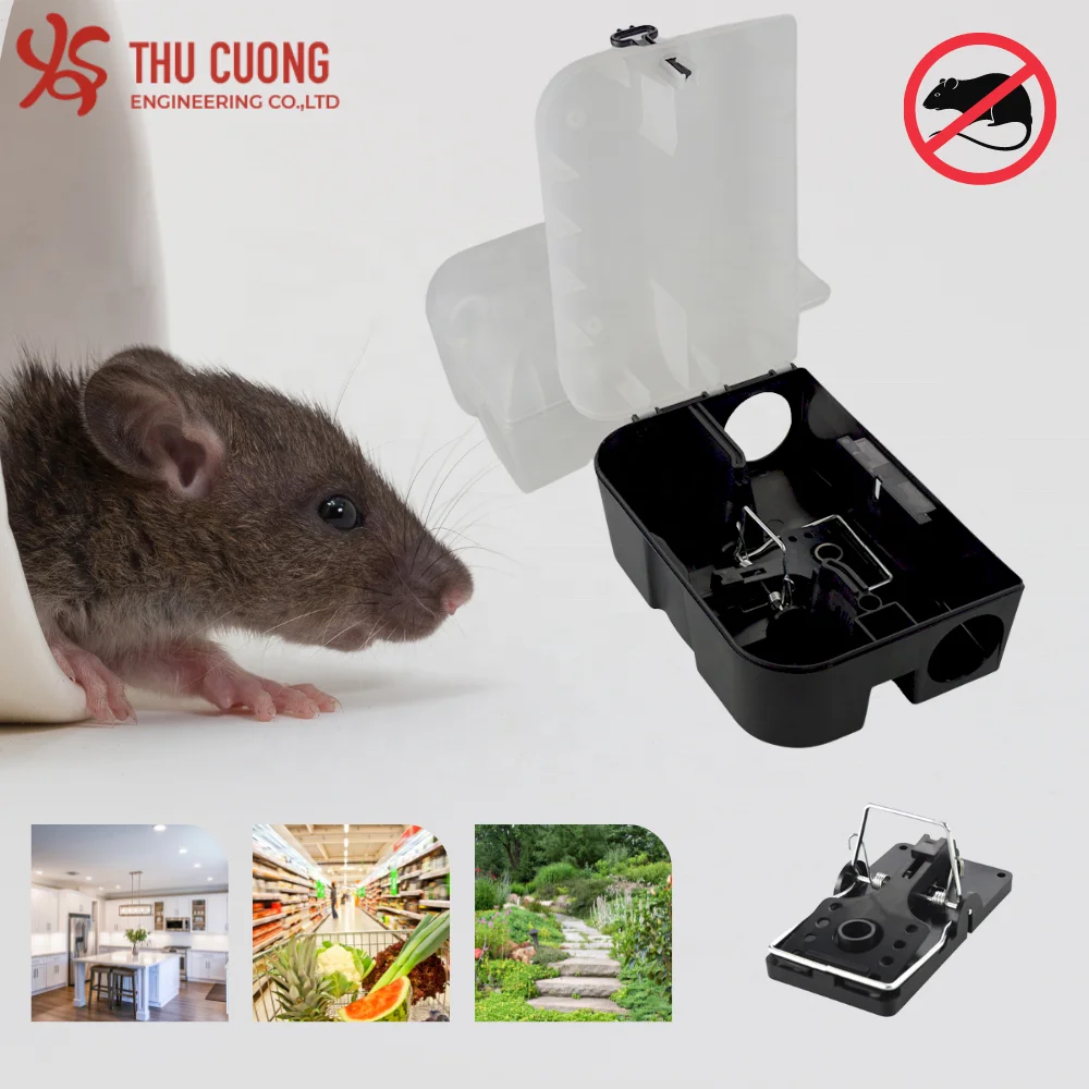 Efficient And Easy Set Mice Snap Trap Pest Control Easy To Place Durable Quality Human Combatting Mice Rat Catch Plastic Box